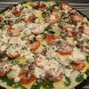 Voyagers- 
artichoke hearts, minced garlic, fresh spinach, onion medley, kalamata olives, Roma tomatoes & feta cheese